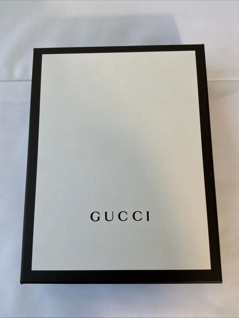 AUTHENTIC GUCCI BLACK WHITE EMPTY STORAGE GIFT BOX 10 X 8